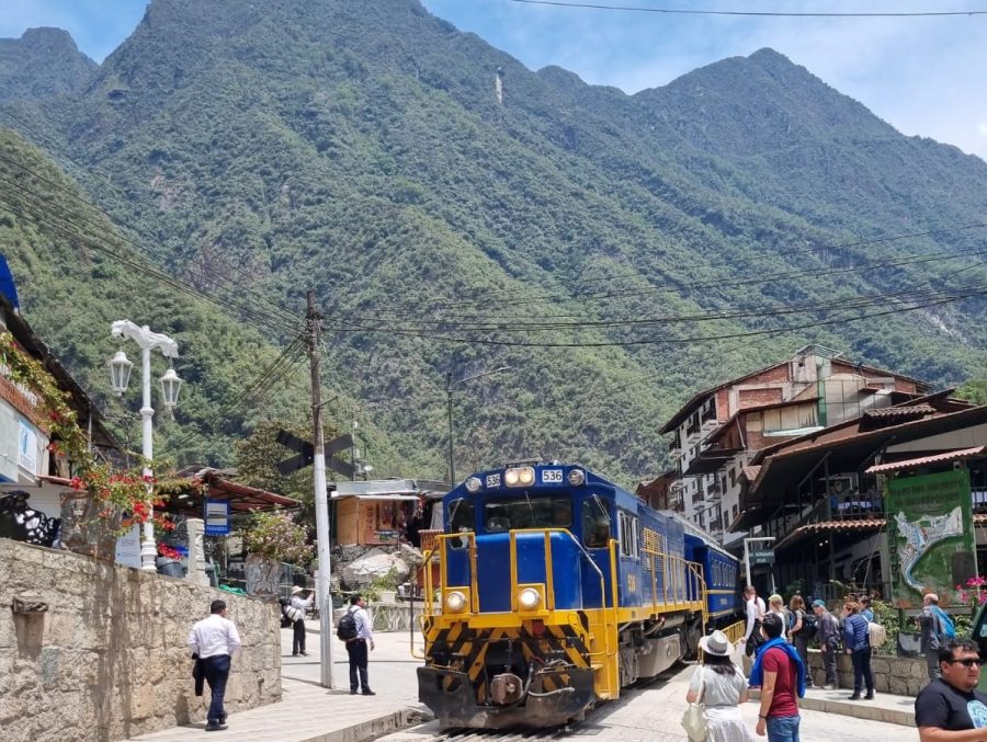 Trem em Aguas Calientes