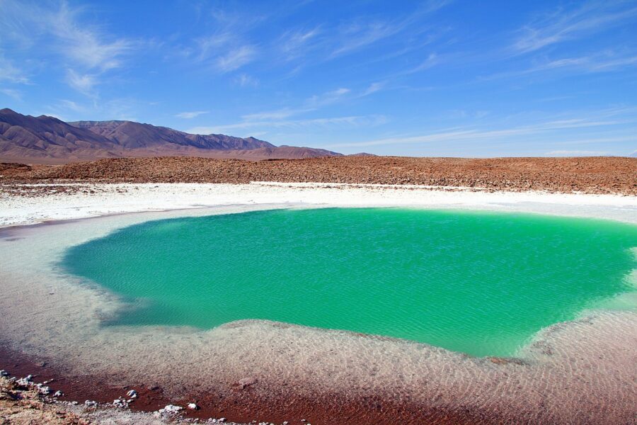 lago salgado no Atacama