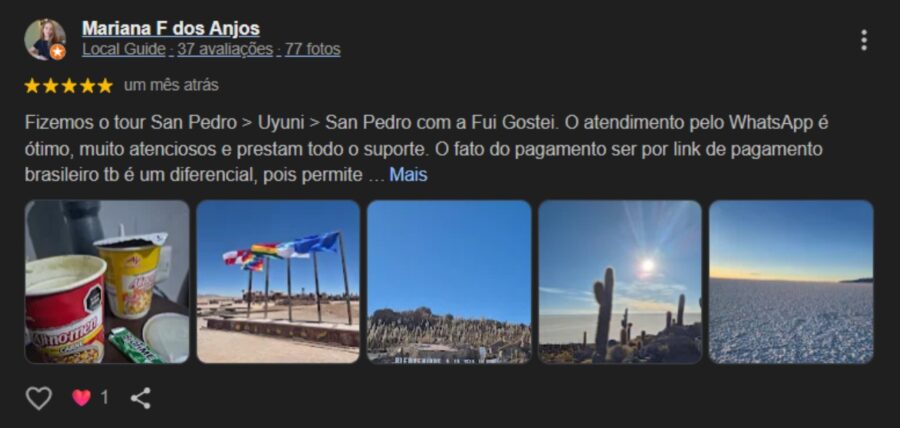 depoimento de cliente no google