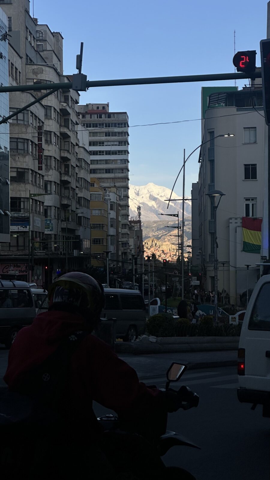 por do sol em rua de la paz