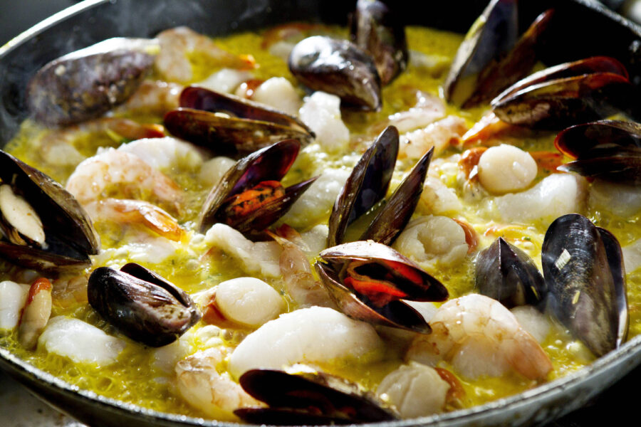 prato principal com ostras no chile