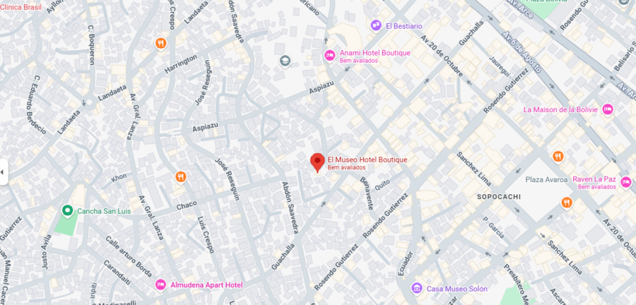 Mapa do El Museo Hotel Boutique