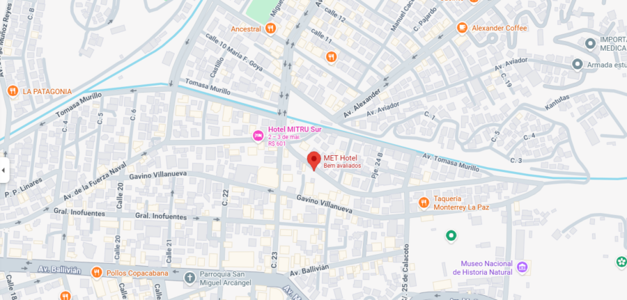 Mapa no Met Hotel