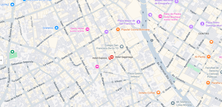 Mapa do Hotel Sagarnaga Express